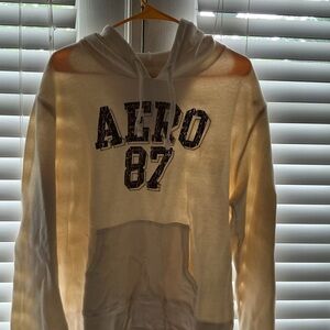 Aeropostale White Hoodie Sweater for Men